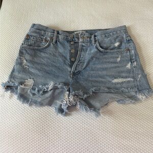 Agolde Women's Frayed Jean Shorts - Swapmeet